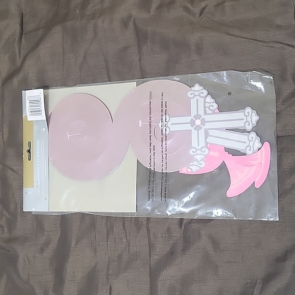 ✨️New Christening Baptism Religious Church Event 5 Pk Hanging Swirl Decorations - Picture 6 of 10